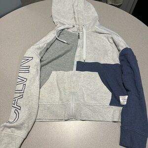 Calvin Klein Kids Light Gray and Navy Jacket